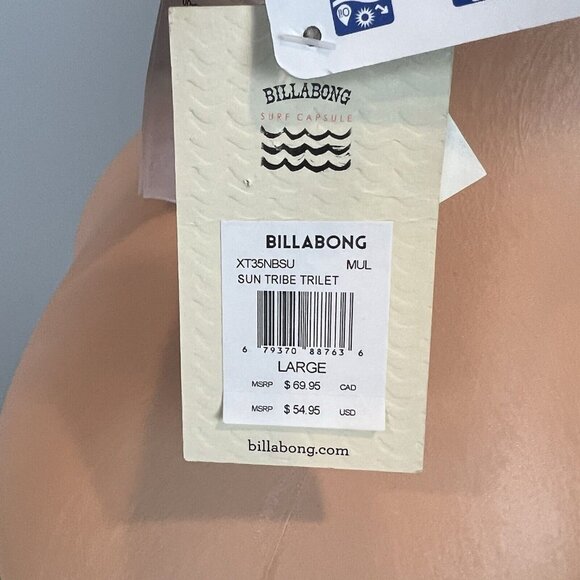Billabong Sun Tribe Reversible Bikini Top Size Large Trilet NWT - Picture 10 of 16
